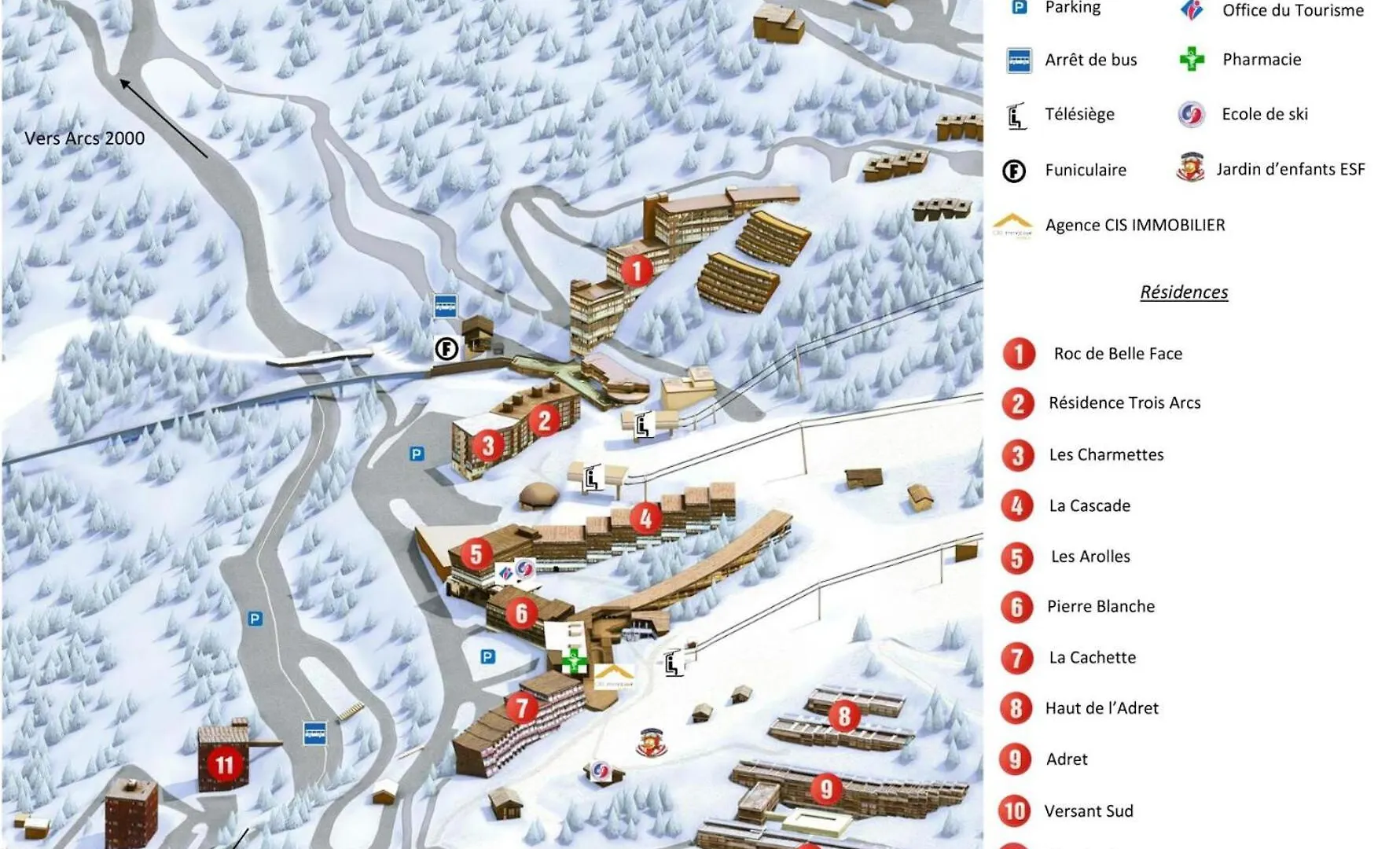 Résidence Les Charmettes - 2 Pièces pour 4 Personnes 99 Les Arcs  Francia